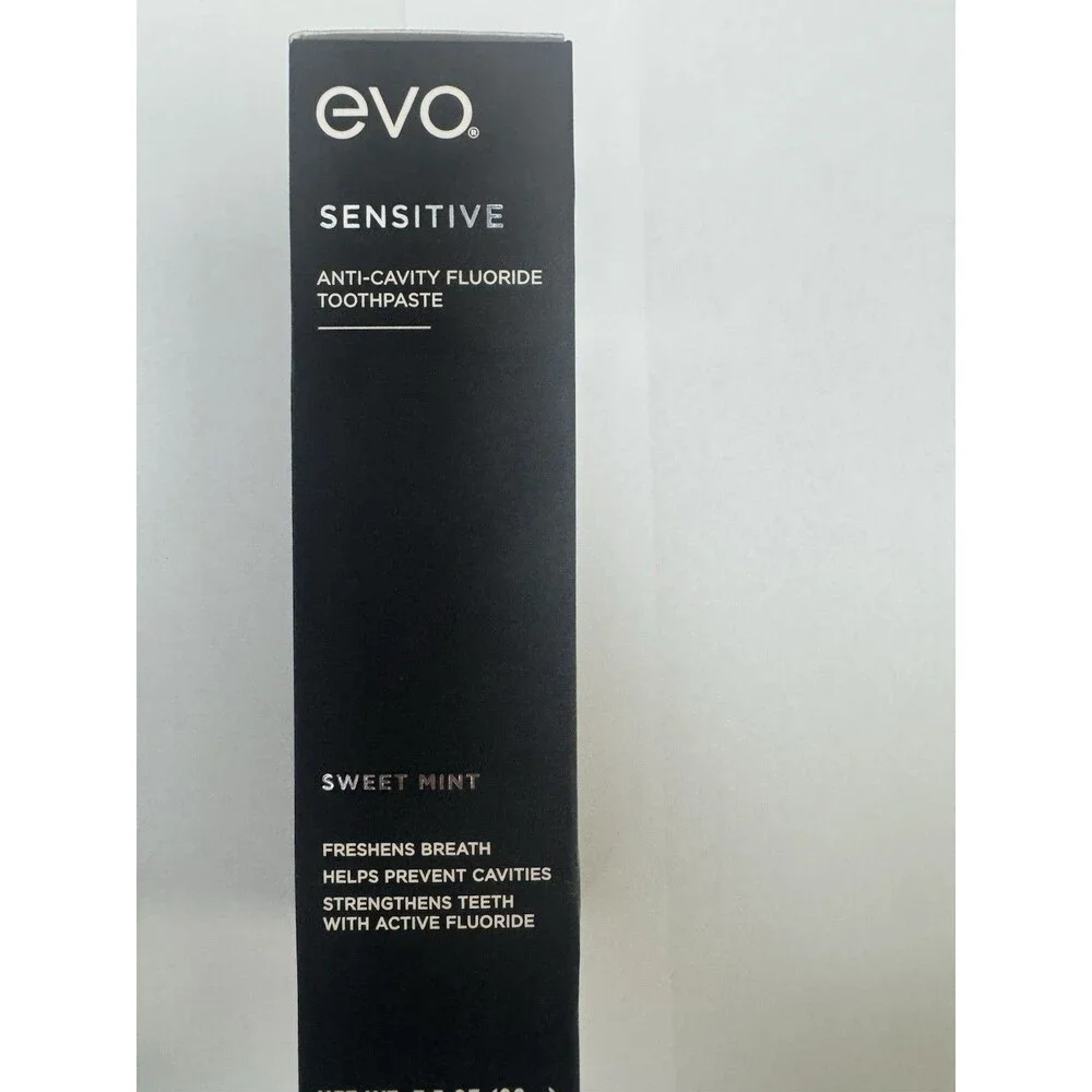 EVO Sensitive Anti-Cavity Fluoride Toothpaste 3.5oz Sweet Mint New